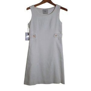 $590 NEW Maison Weill Retro Ivory Dress Knee Length EU36 Spring Semi Formal Prom